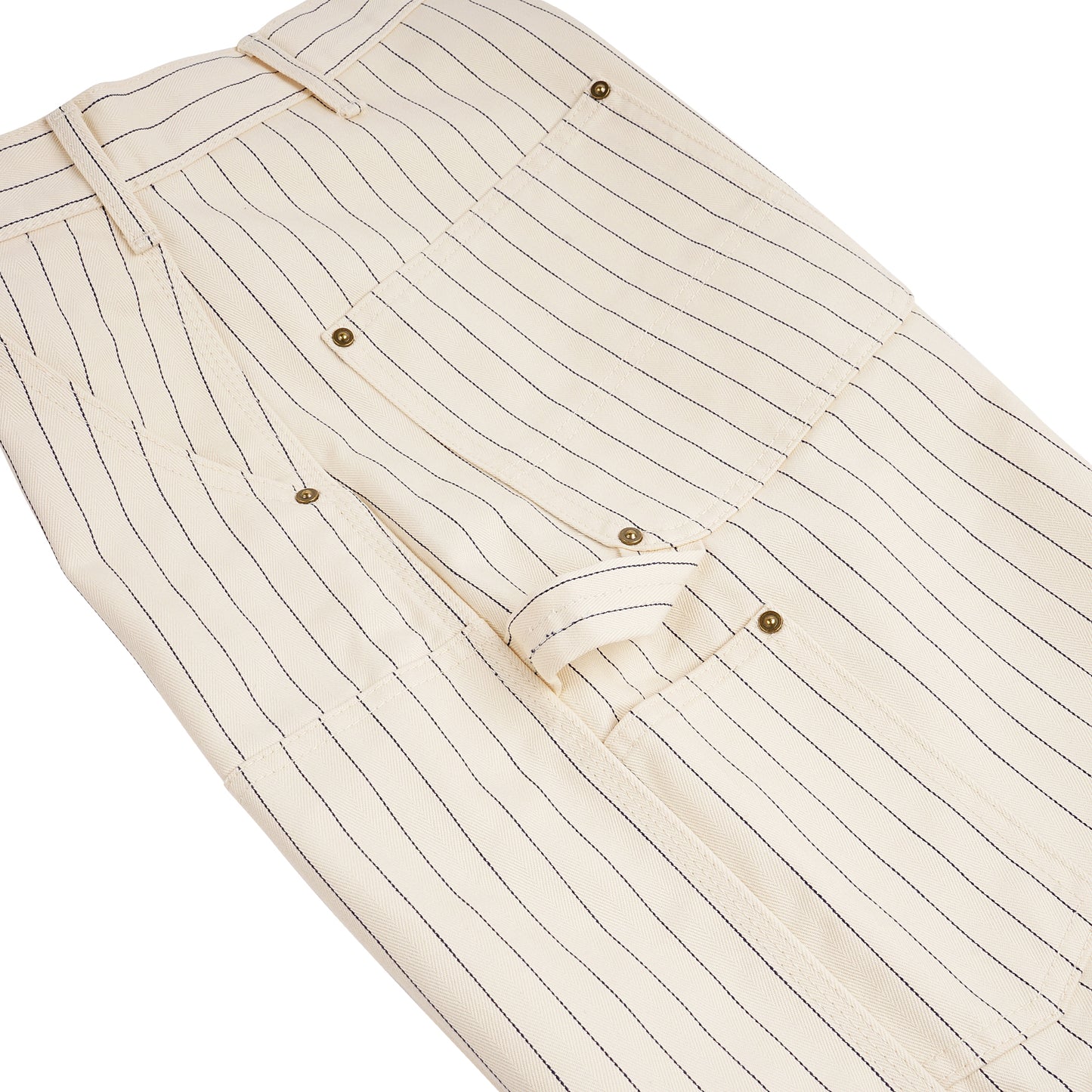 PINSTRIPE DOUBLE KNEE PANTS / IVORY