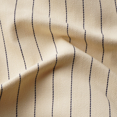 PINSTRIPED CHORE JACKET / IVORY