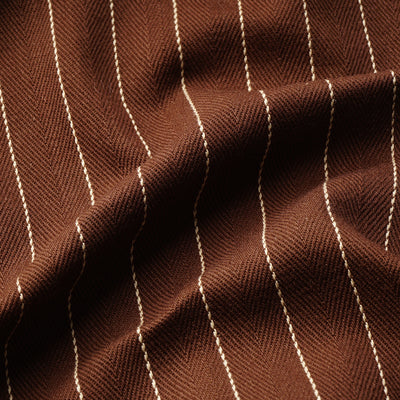 PINSTRIPED DOUBLE KNEE PANTS / BROWN