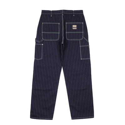 PINSTRIPED DOUBLE KNEE PANTS / DARK NAVY