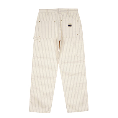 PINSTRIPED DOUBLE KNEE PANTS / IVORY