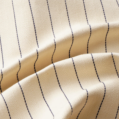 PINSTRIPED DOUBLE KNEE PANTS / IVORY