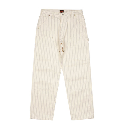 PINSTRIPE DOUBLE KNEE PANTS / IVORY